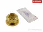 Achsmutter M18 x 1.50 mm x 27 mm Edelstahl A4 gold - BMW HP4 1000 ABS / Yamaha FJR 1300 A ABS / Honda CB 1000 F Super Four - JM