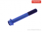 Vis à tête hexagonale Pro Bolt M10 x 1.25 x 70 mm en titane Racing bleu - JM