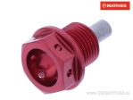 Oil drain plug with magnet JMP Bolt M14 x 1.25 x 12 mm red aluminum - JM