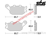 Rear brake pads - SBS 657HF (ceramic) - (SBS)