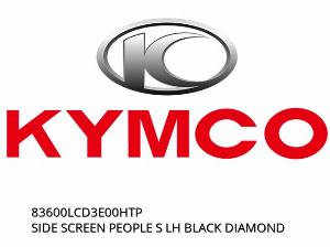 ÉCRAN LATÉRAL PEOPLE S LH BLACK DIAMOND - 83600LCD3E00HTP - Kymco