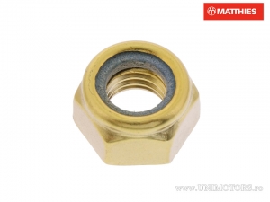 Écrou auto-bloquant Pro Bolt M8 x 1.25 mm en aluminium doré - JM