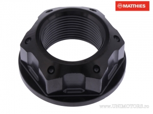 Écrou axe M25 x 1.50 mm acier inoxydable A4 noir - Suzuki GSF 1200 S Bandit / GSX-S 1000 STQ Katana ABS / SV 1000 SZ - SZ2 - U2