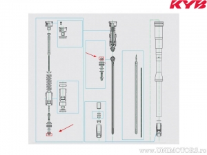 Écrou de compression - Honda CRF 450 R / Husqvarna TE 250 ie / Kawasaki KX 450 F / TM Racing MX 125 / Suzuki RM-Z 450 - Kayaba