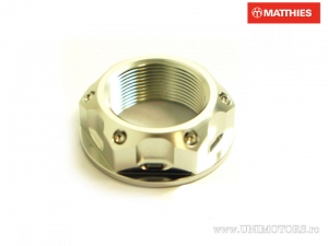 Écrou de cylindre Pro Bolt M22 x 1.00 mm en aluminium argenté - Aprilia Dorsoduro 750 SMV / Pegaso 650 ie Tundra / Kawasaki KL