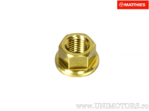 Écrou de pignon arrière Pro Bolt M10 x 1.25 mm Acier inoxydable A4 Or - Daelim Damien 125 / VJ 125 Roadwin / VL 125 Fi Daystar