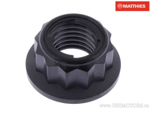 Écrou de Pignon Arrière Pro Bolt M10 x 1.25 mm BI-HEX Titane Noir - JM