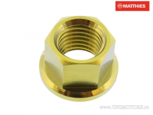 Écrou de pignon arrière Pro Bolt M12 x 1.50 mm en titane doré - BMW HP4 1000 ABS / S 1000 RR / HP4 1000 Competition ABS - JM