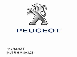 ÉCROU FI H M10X1,25 - 1172642611 - Peugeot