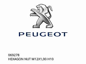 ÉCROU HEXAGONAL M12X1,00 H10 - 069278 - Peugeot