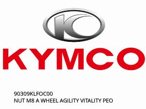 ÉCROU M8 POUR ROUE AGILITÉ VITALITÉ PEO - 90309KLFOC00 - Kymco