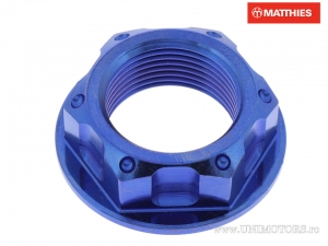 Écrou tête de cylindre M24 x 1.50 mm en titane bleu - Honda CB 650 / CR 85 R / Kawasaki KLV 1000 A / Suzuki DL 1000 A V-Strom 