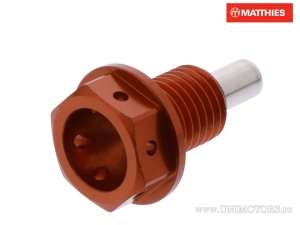 Ölablassschraube mit Magnet JMP Bolt M12 x 1.50 x 15 mm Aluminium Orange - JM