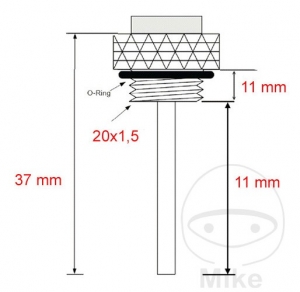 Öltemperaturmesser - Suzuki DR 125 S ('82-'94) / DR 125 SE ('95-'96) / DR 125 SE, SEU ('97-'00) / DR 650 R ('91-'95) - JM