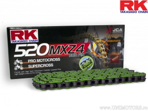 Łańcuch RK zielony GN520 MXZ4 / 116 - Aprilia MXV 450 / Gas Gas EC 200 / Honda CR 125 R / Kawasaki KX 250 A / Suzuki RM 125 - 