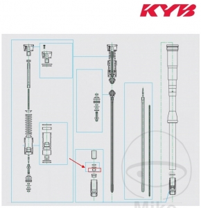 Łożysko widelca Kayaba 12,5 x 15 x 8 mm - Honda CR 125 R / CR 500 R / Kawasaki KX 125 K / Yamaha WR 250 F / YZ 250 2T - JM