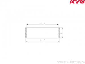 Łożysko widelca Kayaba 34x36x20mm - Kawasaki KX 80 W 17/14 cali / KX 85 A 17/14 cali / Yamaha YZ 80 17/14 cali - Kayaba