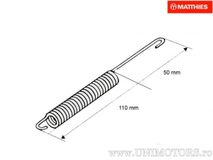 Łuk centralny - długość: 110mm - średnica spirali: 3mm - JM