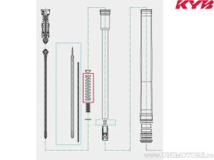 Łuk równoważący 130mm 3.5N/mm - Honda CRF 450 R ('13-'14) / Kawasaki KX 450 F ('13-'14) - Kayaba