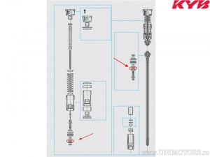 Łuk zaworu kompresji 11x11x5mm - Honda CR 125 R / Husqvarna TE 250 ie / TE 310 ie / Yamaha YZ 125 / YZ 250 2T - Kayaba