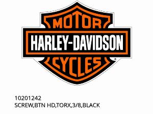 ŚRUBA, GŁÓWKA GUZIKOWA, TORX, 3/8, CZARNY - 10201242 - Harley-Davidson