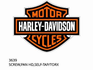 ŚRUBA, GŁÓWKA PAN, SAMOWIERCĄCA/TORX - 3639 - Harley-Davidson