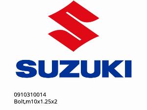 Śruba, M10x1.25x2 - 0910310014 - Suzuki