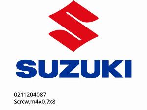 Śruba, m4x0.7x8 - 0211204087 - Suzuki