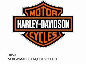 ŚRUBA, MASZYNOWA, PŁASKA, SZESNASTKOWA GŁOWICA SCKT HD - 3059 - Harley-Davidson