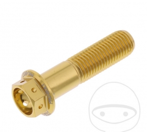 Śruba nakrętka Pro Bolt M10 x 1.25 x 40 mm aluminiowa Racing złota - JM