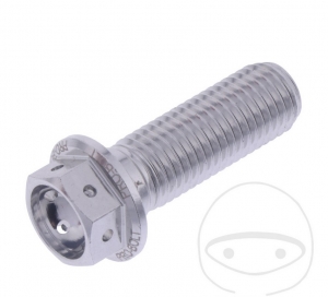 Śruba nakrętka sześciokątna Pro Bolt M10 x 1.25 x 30 mm aluminiowa Racing srebrna - JM