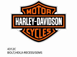 ŚRUBA, SZESNASTKOWA, X-RECESS/SEMS - 4312C - Harley-Davidson