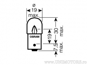 Światło stopu R5W BA15S 24V 5W - Osram