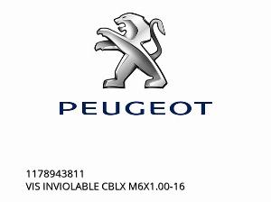 Șurub inviolabil CBLX M6X1.00-16 - 1178943811 - Peugeot