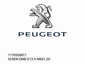 ΒΙΔΑ ΕΜΒ D13 H M6X1-20 - 1170500811 - Peugeot