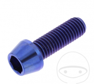 Βίδα καπάκι κωνική Pro Bolt M10 x 1.50 x 30 mm ανοξείδωτο ατσάλι A4 μπλε - JM