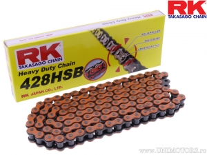 Βαριά αλυσίδα RK πορτοκαλί 428 HSB / 130 - Benelli BN 125 CBS / Beta RR 125 AC / Daelim VJ 125 Roadwin / VJ