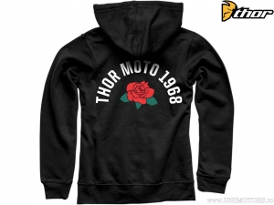 Γυναικείο φούτερ με κουκούλα Rose Zip-Up (μαύρο) - Thor