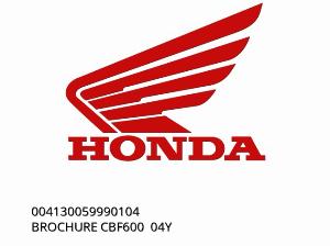 ΔΕΛΤΙΟ ΠΡΟΪΟΝΤΟΣ CBF600 04Y - 004130059990104 - Honda