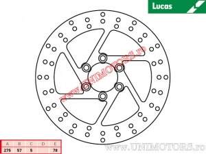 Δίσκος πίσω φρένου MST365 ακίνητος - Lucas TRW