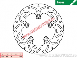 Δίσκος πίσω φρένων MST246RAC αγώνων - Lucas TRW