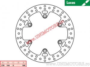 Δισκόπλακα μπροστινού φρένου MST205 ακίνητη - Lucas TRW