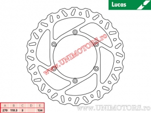 Δισκόπλακα μπροστινού φρένου MST211EC σταθερή - Lucas TRW