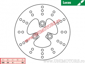 Δισκόπλακα μπροστινού φρένου MST263 σταθερή - Lucas TRW