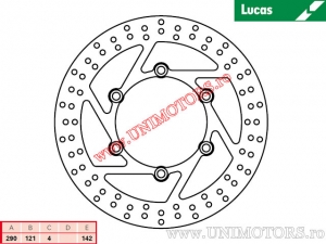 Δισκόπλακα μπροστινού φρένου MST315 σταθερή - Lucas TRW