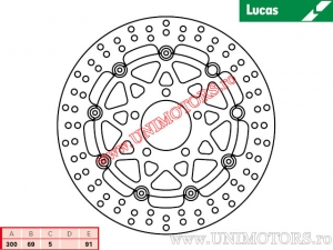 Δισκόπλακα μπροστινού φρένου MSW241 επιπλέον - Lucas TRW