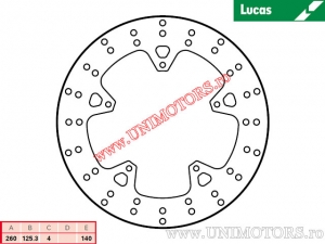 Δισκόπλακα πίσω φρένου MST298 ακίνητη - Lucas TRW