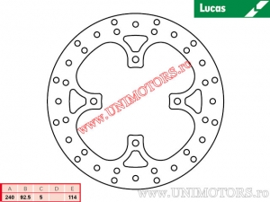 Δισκόπλακα πίσω φρένου MST382 ακίνητη - Lucas TRW