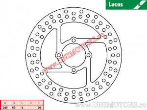 Δισκόπλακα πίσω φρένου MST406 ακίνητη - Lucas TRW