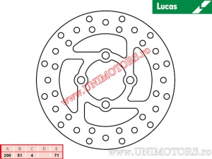 Δισκόπλακα πίσω φρένου MST410 ακίνητη - Lucas TRW